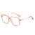 Fashionable Korean Style TR90 New Anti-Blue Light Glasses Frame Personal Influencer Same Square Plain Glasses Fashionable Glasses Frame