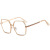 European and American Anti-Blue Light Glasses Slimming Artistic Retro Plain Glasses New Fashion Net Red Big Frame with Myopic Glasses Option Glasses Frame