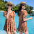 Swimsuit Women's Hot Spring Split New Skirt Two-Piece Suit Slim Fit Slimming and Fashionable Vacation Korean Swimwear