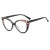 INS Internet Celebrity Same Color Matching Cat Eye Plain Glasses TR90 Anti-Blue Light Retro with Myopic Glasses Option European and American Spectacle Frame