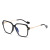 Fashionable Korean Style TR90 New Anti-Blue Light Glasses Frame Personal Influencer Same Square Plain Glasses Fashionable Glasses Frame