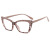 New European and American Avant-Garde Personality Fashion Color Contrast Cat's Eye Plain Glasses Ins Internet Celebrity Same TR90 Anti-Blue Light Glasses