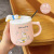 Swimming Duck Creative Mug Female Cute With Cover Spoon Ceramic Cup Simple Fresh Super Cute Children 'S Milk Cup Ins
