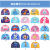 Cross-Border Hot Children's Swimming Cap Cute Cartoon Boys and Girls Cloth Swim Cap Child Baby Printing Swimming Cloth Cap Factory