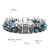 European and American Men's Malachite Bracelet Metal Beaded Hip Hop New Style Fashion Bracelet Bracelet Wholesale
