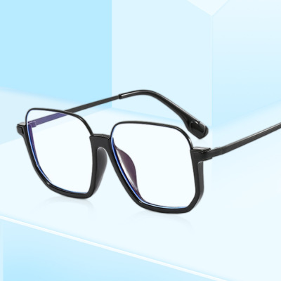 2022 Plain Glasses Fashion Metal Optical Frame Women with Myopic Anti Blue-Ray Plain Face Metallic Optical Spectacle Frame Wholesale