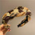Internet Celebrity 2022 Autumn and Winter New Retro French College Style Letter Plaid Woven Twisted Headband Headband