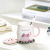 Creative Relief Cute Cat Mug with Cover with Spoon Home Office Water Cup Student Good-looking Ceramic Cup