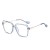 Fashionable Korean Style TR90 New Anti-Blue Light Glasses Frame Personal Influencer Same Square Plain Glasses Fashionable Glasses Frame