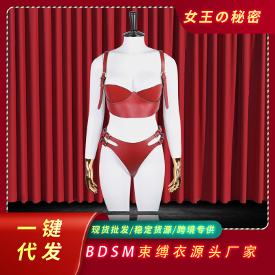 Sexy Binding Strap SM Sexy Binding Clothes Party Chain Corset Binding Leather Binding Bra Cage Exclusive for Cross-Border