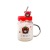 INS Strawberry Bear Creative Glass Large Capacity Milk Coffee Cup Lid Straw Gift Wholesale Logo