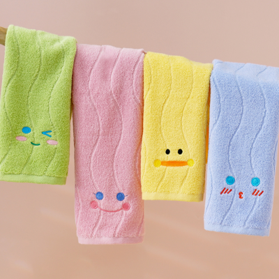 Futian Pure Cotton Children Towel Cute Small Towels for Children Soft Absorbent Baby Bath Towel