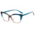 New European and American Avant-Garde Personality Fashion Color Contrast Cat's Eye Plain Glasses Ins Internet Celebrity Same TR90 Anti-Blue Light Glasses