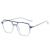 Korean Style Retro Polygon Double Beam Optical Glasses Women's Ins Myopia Glasses Rim Trendy Men's Internet Sensation Literature Style Glasses Frame