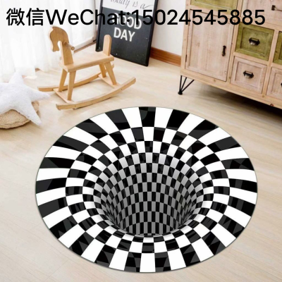 Round 3D Floor Mat Household Carpet Computer Chair Cushion Floor Mat Door Mat