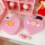 Pink Girl Heart Storage Box Ornament Desktop Jewelry Box Girl Sakura Stars Heart Storage Box Double Layer Storage Box