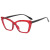 New European and American Avant-Garde Personality Fashion Color Contrast Cat's Eye Plain Glasses Ins Internet Celebrity Same TR90 Anti-Blue Light Glasses