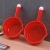 Plastic Water Ladle Long Handle Water Ladle Thickened Drop-Resistant Bailer Kitchen Cooking Household Red round Factory Wholesale
