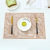 Gilding Placemat PVC Leaves Heat Proof Mat Creative Style Rectangle Western-Style Placemat Dining Table Cushion Teacup Mat