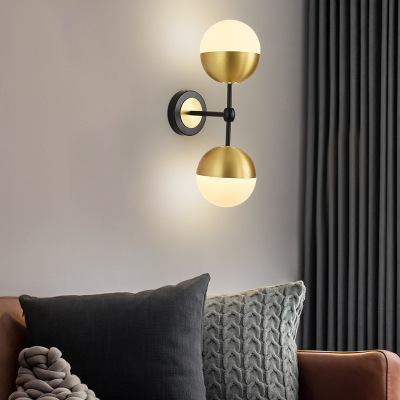 Exclusive for Cross-Border Wall Lamp Modern Minimalist Magic Bean Restaurant Loft Living Room and Bathroom Mirror Headlight Hotel Corridor Aisle Light