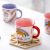 Colored Glaze Ceramic Cup Rainbow Unicorn Mug Cute Girl Heart Ceramic Single Cup