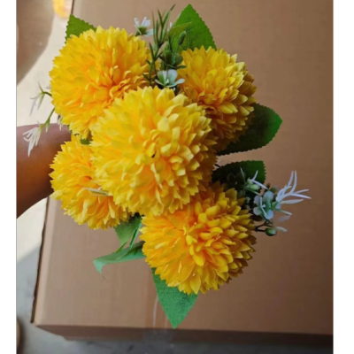 5 Header Chrysanthemum Needle Chrysanthemum Artificial Flower Small Bouquet Flower Arrangement Chrysanthemum Mini c 