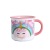 Colored Glaze Ceramic Cup Rainbow Unicorn Mug Cute Girl Heart Ceramic Single Cup