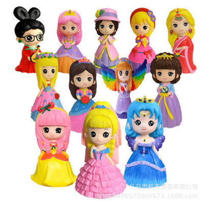 DIY Children's Cartoon Educational Graffiti Doll Vinyl Figurine Coin Bank Stall Supply Wholesale