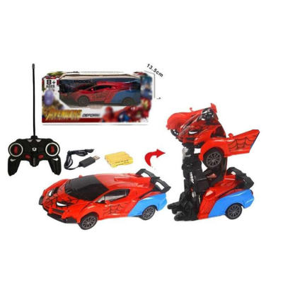 Amazon Hot Selling Children's Toys 1:16 Five-way RC Remote Control One Button Transform Robot Toy Car
