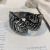 Hollow Bracelet Wide-Brimmed Personality Fashion Diamond-Embedded Special-Interest Design Leaf Bracelet Metal Factory Direct Clothing Ornament