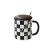 Internet Celebrity Chessboard Lattice Ceramic Mug Good-looking Household Couple Water Cup