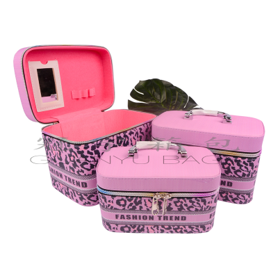 New Pu Portable Cosmetic Bag Handmade Cosmetic Case Large Capacity Storage Bag Skin Care Cosmetics Storage Bag Storage Box