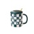 Internet Celebrity Chessboard Lattice Ceramic Mug Good-looking Household Couple Water Cup