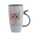 Customizable Cartoon Animal Large Capacity Ceramic Mug Cover with Handle Cat Cup