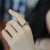 Yi Ke Beccarite Ring Female Fashion Personality Design Wide Pasta Finger Ring Korean High-Profile Figure Normcore Style Ring