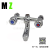 Zinc Alloy Bathtub Bathroom Hot and Cold Water Faucet Hot and Cold Double Open Double Handle Faucet Spot Supply