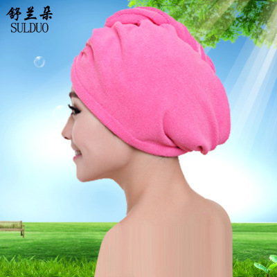 Hair-Drying Cap Microfiber Hair-Drying Cap Strong Absorbent Turban Ladies Shower Cap Hair Drying Towel Wholesale Factory