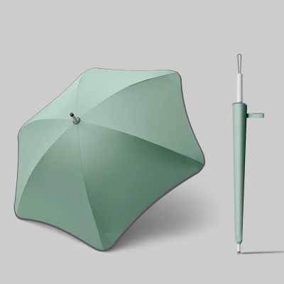 Rounded Golf Umbrella Reflective Wind-Resistant Straight Pole Umbrella Printing Rain and Rain Dual-Use Sunshade Anti-Clamp Hand Rounded Umbrella