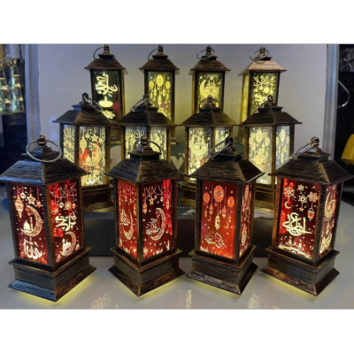 Ramadan Electroplating Laser Square Storm Lantern Lantern