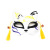 Japanese Style Cat Mask Cartoon Animation Boys and Girls Party Ball Supplies PVC Two-Faced Cat Fox Mask