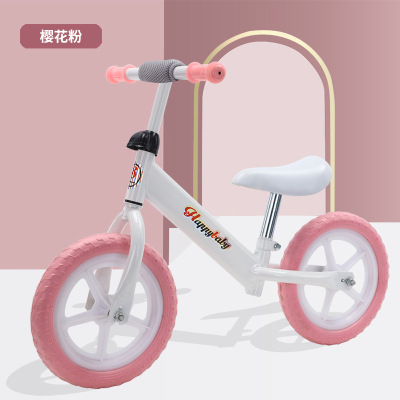 Children's Double-Wheel High-Carbon Steel Balance Car 1-5 Years Old Baby Pedal-Free Scooter Toy Young Children Stroller