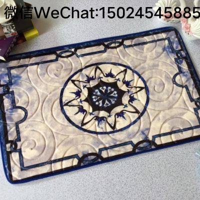 Flannel Embossed Floor Mat Bedroom Carpet Door Mat Bathroom Water-Absorbing Non-Slip Mat Household Mat