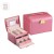 Factory in Stock Direct Selling Double-Layer Jewelry Box Ring Necklace Earrings Storage Box with Mirror Portable Ornament Jewelry Box