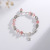 Foreign Trade Wholesale XINGX Crystal Bracelet Girls Peach Blossom Pink Crystal Bracelet Ornament Girlfriends Birthday Gift