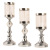 European-Style Crystal Candlestick Creative Electroplated Metal Wrought Iron Candlestick Ornaments Candle Holder Three-Piece Set Living Room and Dining Table Decoration