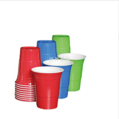Disposable Color Plastic Cup Manufacturers Sell 2oz Red and White Cup Thickened Two-Color Cups One Or Two Cups Color Cup