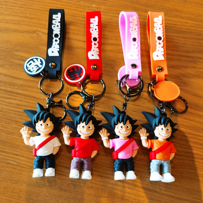 New Monkey King Dragon Ball Keychain Accessory Small Pendant Three-Dimensional Doll Car Key Chain Mid-Autumn Festival Gift
