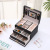 Factory in Stock Direct Selling Double-Layer Jewelry Box Ring Necklace Earrings Storage Box with Mirror Portable Ornament Jewelry Box