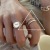 Korean Style S925 Sterling Silver Retro Niche Design Ring Women's Non-Fading Cold High-Grade Ring Chain Bracelet