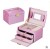 Factory in Stock Direct Selling Double-Layer Jewelry Box Ring Necklace Earrings Storage Box with Mirror Portable Ornament Jewelry Box